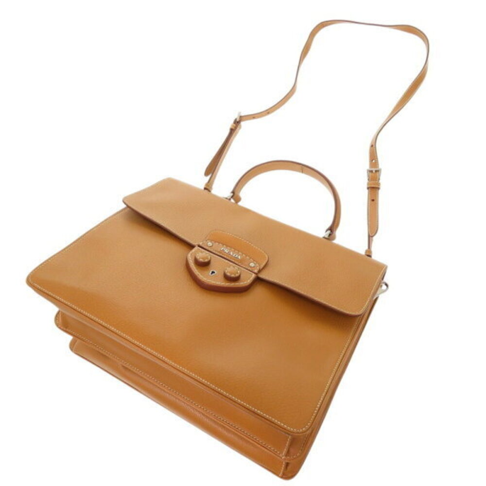 Prada Vitello brown handbag shoulder bag - Picture 6 of 6